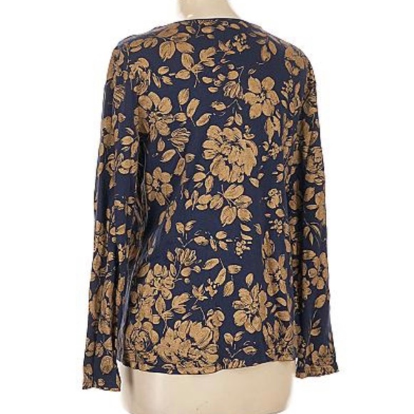Karen Scott Metallic Floral Print Shirt - Picture 6 of 6